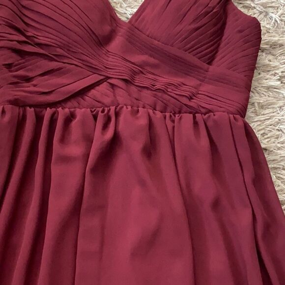 NWOT BHLDN Anthropologie Angie Burgundy Dress SzL - Picture 7 of 11